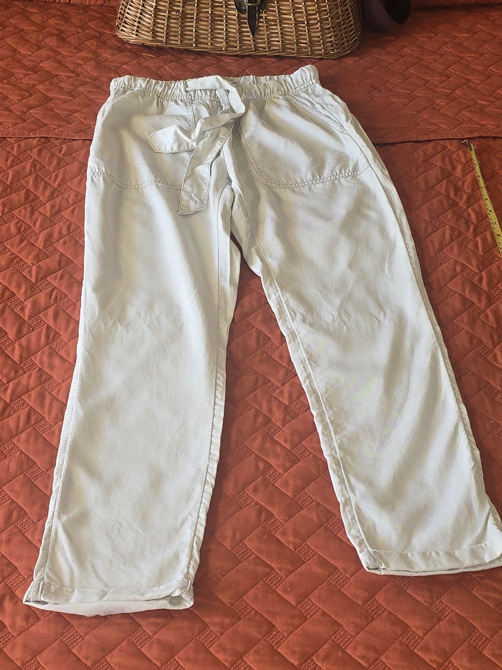 Cynthia Rowley 100% Lyocell White Drawstring Jogger Pants Casual Trousers XS
